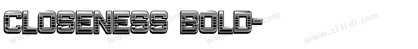 Closeness Bold字体转换